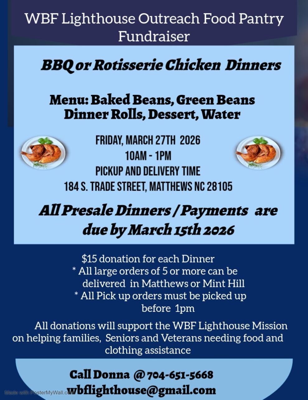 WBF Lighthouse Outreach Food Pantry Fundraiser